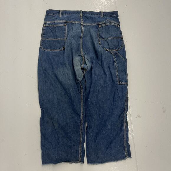 Vintage 60s Red Camel Dark Workwear Carpenter Jeans 40x24 - Picture 5 of 6